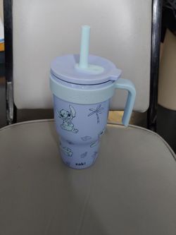 Disney Stitch Tumbler with Handle and Straw