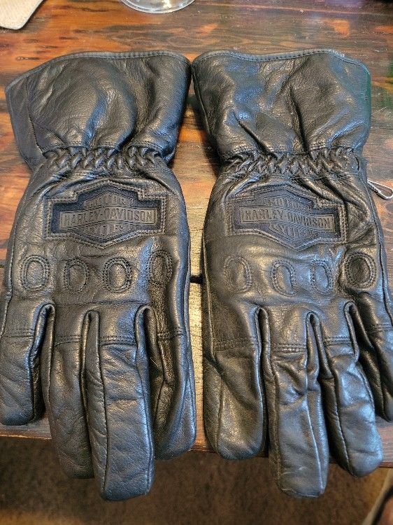 Mens Harley Davidson Leather Gloves...size Medium