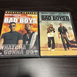Bad Boys And Bad Boys 2 DVDs Will Smith Martin Lawrence 