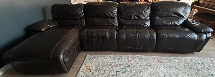 Large Couch  full recliner/leather