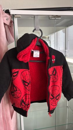 Kids Spider-Man Zip-Up Sherpa Hoodie Jacket