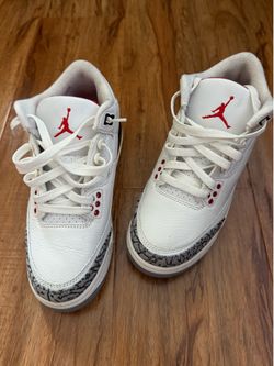 These are Air Jordan 3 Retro — White Cement