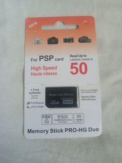 32GB MEMORY STICK PRO DUO HIGH-SPEED COMPATIBLE WITH SONY PSP 1000/2000/3000 HD PHOTO VIDEO