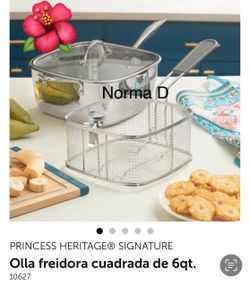 Olla freidora cuadrada de6 qts nueva en su caja 🌺 princess house 🌺