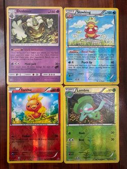 Pokemon XY/Sun & Moon Reverse Holo/Holo Lot of 4 Dusknoir, Slowking, Torchic & Lombre HP