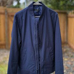 Banana Republic Men’s Bomber Jacket – Navy Blue (Size S)