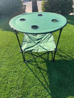 Portable Folding Camping Table with 4 Cup Holders