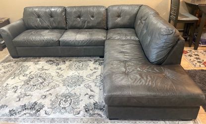 Free!  Free!  Free!  Leather L shape couch