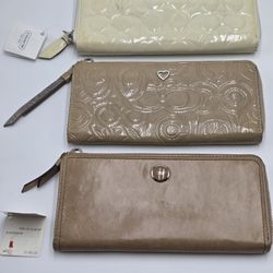 3 COACH Leather Long Wallets!
