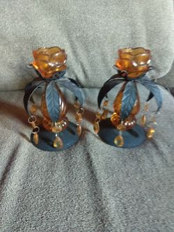 Two candle holders