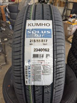 215/55/17 Kumho Solus TA31+ - New Tires