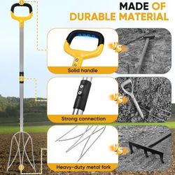 Garden Pitchfork With Handle 