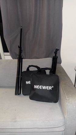 NEEWER 2 Pack Bi Color 660 LED Video Light and Stand Kit, 3(contact info removed)K