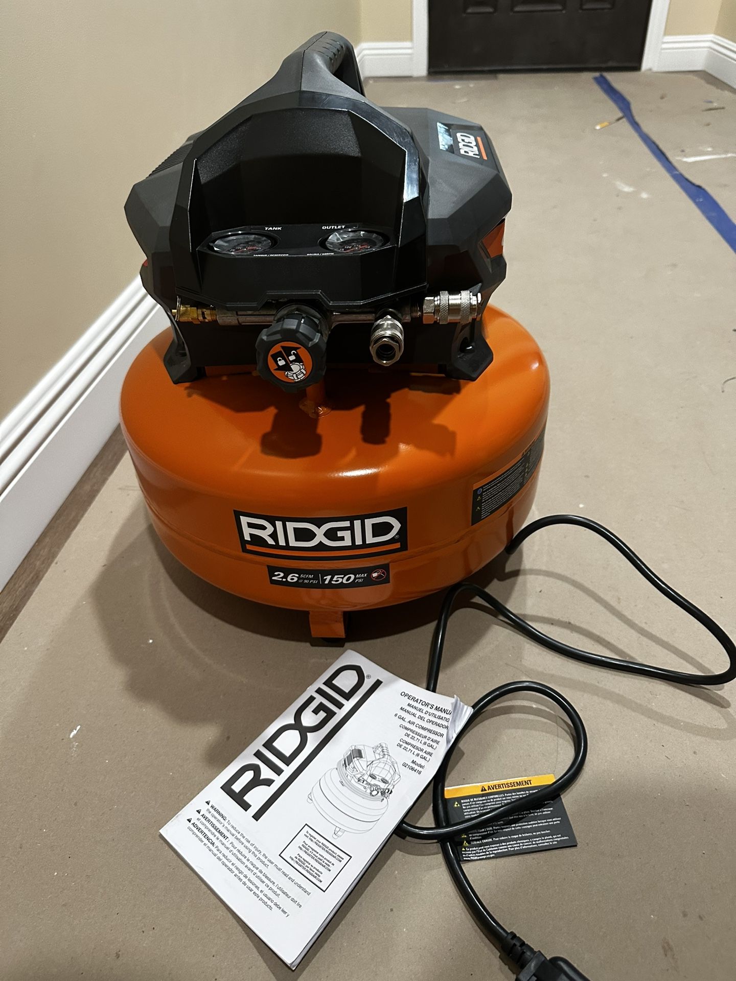 Ridgid 6 Gallon Air Compressor 