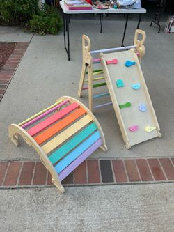 Kids wood play gym