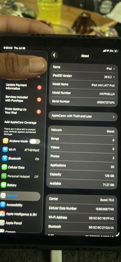 iPad mini 128 cell+ WiFi