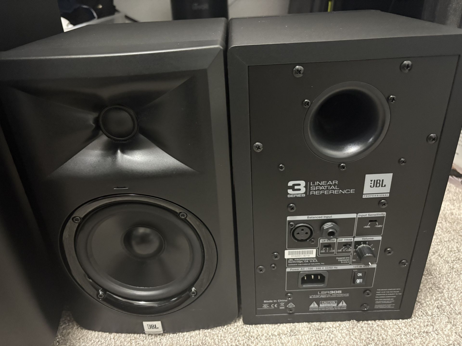 JBL LSR305 Powered Monitor Speaker Pair