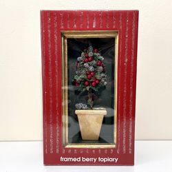 Berry Topiary Framed Christmas Decoration