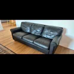 Black Leather Couch, High Quality 