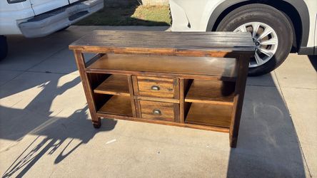 Solid wood entryway table
