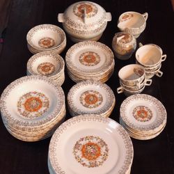 Large Collection of Rare Antique Dishes & Serving Pieces  Limoges Triumph Buddah Tudor 22K Gold