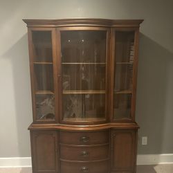 Vintage Solid Wood China Cabinet / Hutch