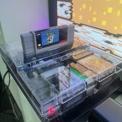 Custom Transparent Clear Super Nintendo SNES 1Chip Console