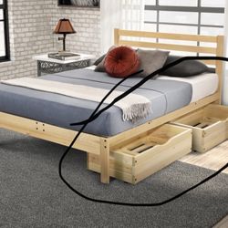 2 Wood Rolling Drawers-New Needs Assembly 36Lx20Wx10H Each 