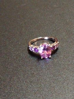 Sterling silver ring with stones size 6