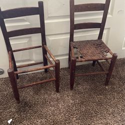 Wooden antique chairs