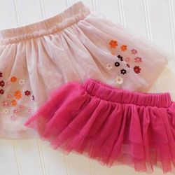 Gymboree and Baby Starters Girl Clothes 0-3M Pink Tutu Ruffle Skirt Lot 0-3 Months 