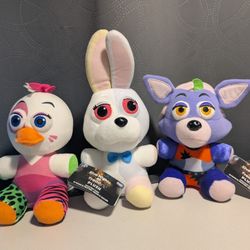 Funko Five Nights At Freddy's Security Breach 6" Plush - Set Of 3