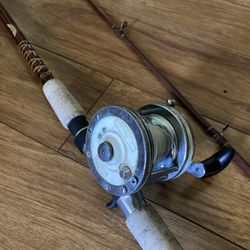 Vintage Fenwick Classic Glass 8’3” Fishing Rod With French Reel