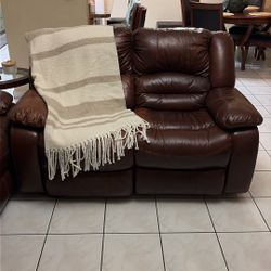 Leather Couch Set Recliner 