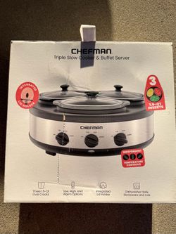 Chefman Triple Slow Cooker & Buffet Server