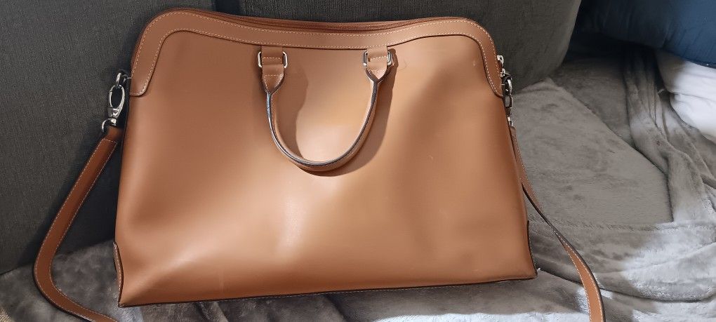 Lodis Brown Leather Computer Bag