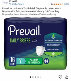 Prevail Daily Briefs Youth Size 16 Count