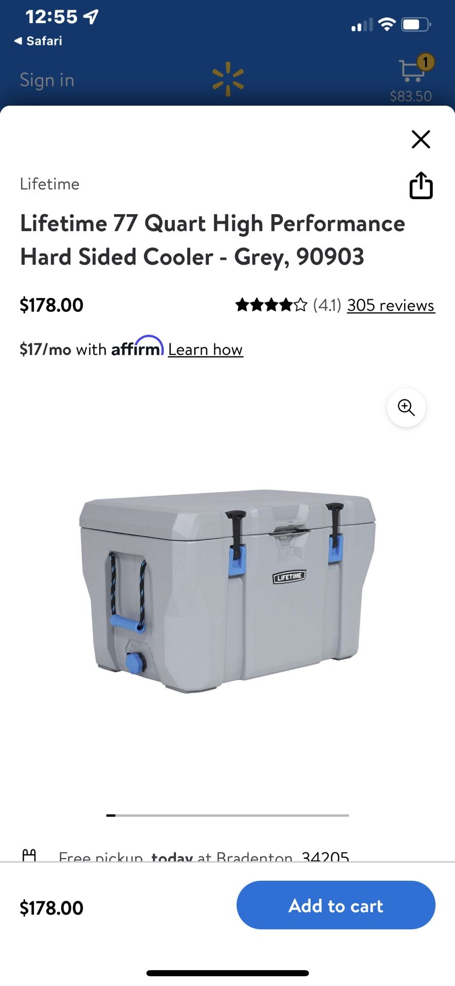 Lifetime 77 Qt Cooler