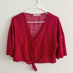 Rewind Red Polka Dot Shrug Size L