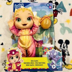 Baby Alive Dino Cuties Doll, Triceratops,