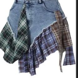 NEW Plaid Patchwork Shorts
