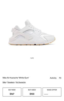 Nike Huarache TRIPLE WHITE/GUM SOLE