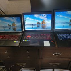 Gaming Laptops - Dell Alienware, MSI Gaming, Asus Rog Strix , Lenovo Gaming - Msg Me For Price 

Graphics Vram from 2gb- 8gb . 

All in excellent work