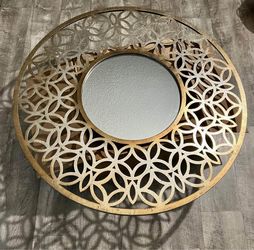 Round Living Room Gold Wall Mirror 30 inches