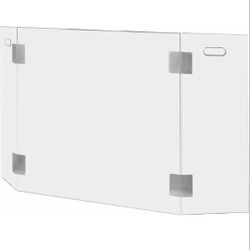 Barton 3-Panel Fireplace Screen Tempered Glass Guard Fence Side Handle, Clear (47.75" W x 30" H)