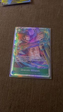 One Piece TCG Dracule Mihawk Holo Character Card