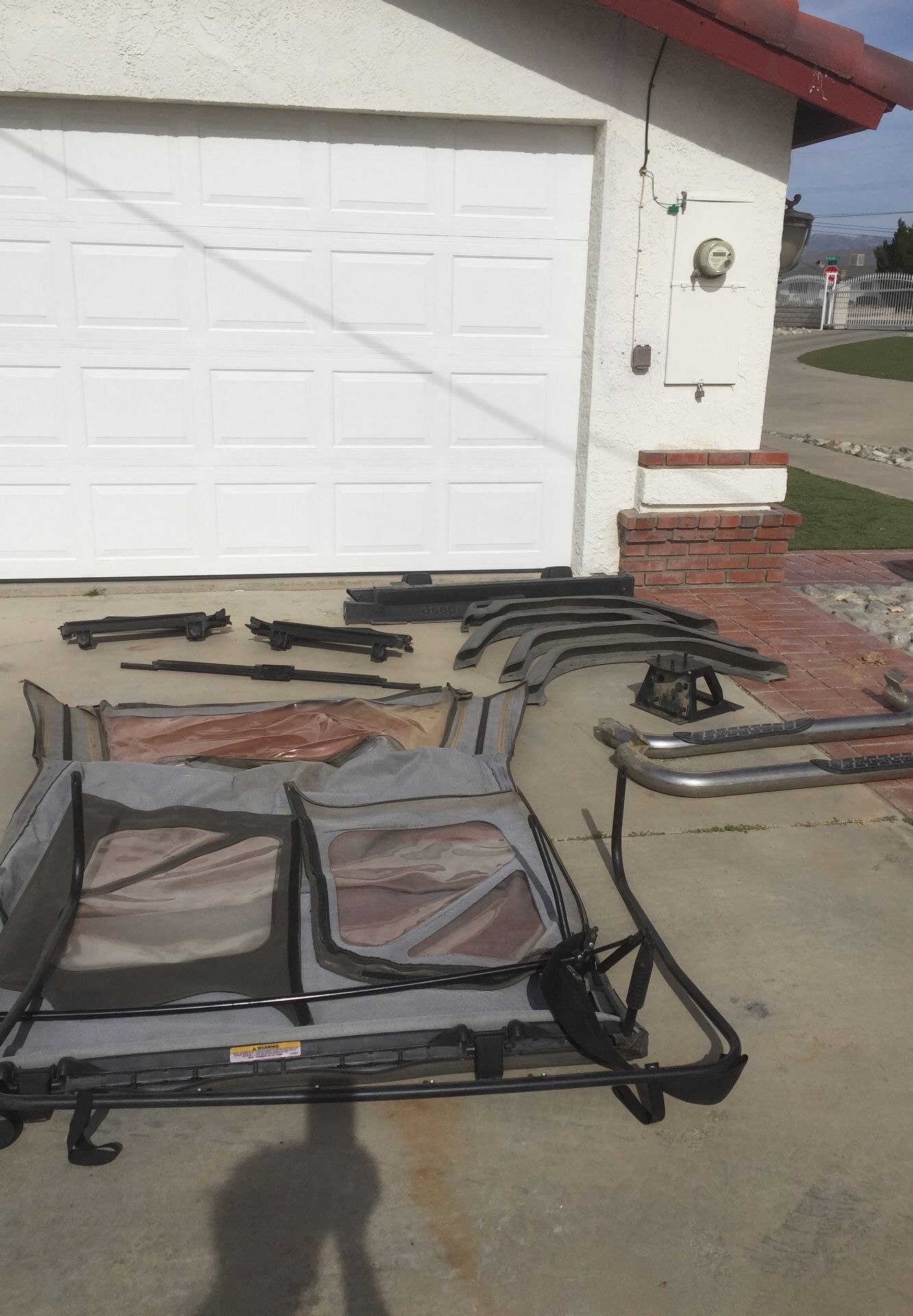 Stock 2006 Jeep Parts - soft top, side rails, bumpers & more