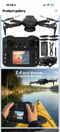 Foldable Drone with 1080P HD Camera for Adults & Beginners, Portable Quadcopter with Optical Flow Positioning, 90° Electric Adjustable Lens, Speed Adj