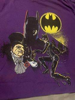 Original T-shirt From The Batman Returns The Bat , The Cat And The Penguin