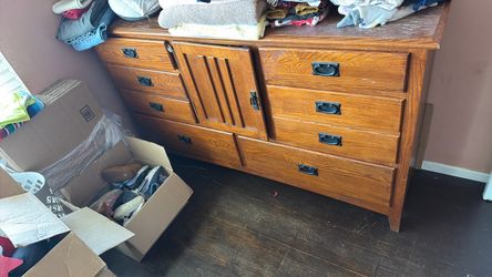 Solid wood dresser